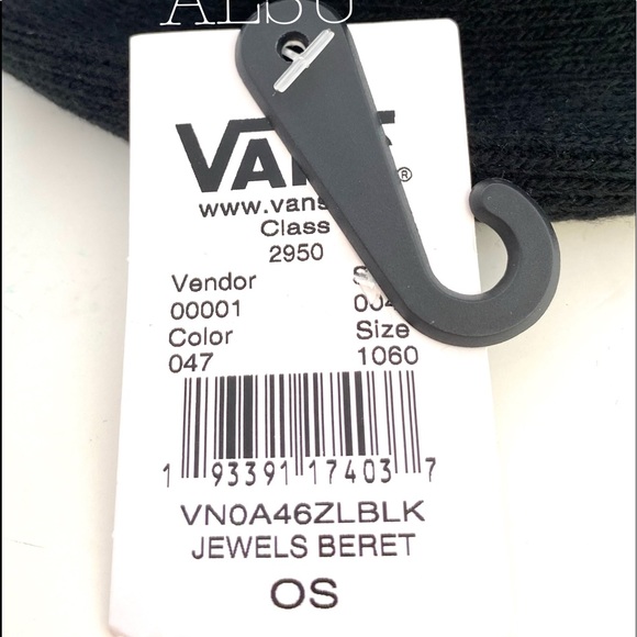 VANS JEWELS Women’s Beret Black Logo - Picture 3 of 7